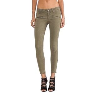 PAIGE “Jane” Zip Feature Slim Fit Corduroy Jeans in Riverbed Wash